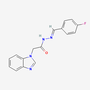 molecular formula C16H13FN4O B5764656 2-(1H-benzimidazol-1-yl)-N'-(4-fluorobenzylidene)acetohydrazide 