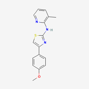 molecular formula C16H15N3OS B5764678 N-[4-(4-methoxyphenyl)-1,3-thiazol-2-yl]-3-methyl-2-pyridinamine 