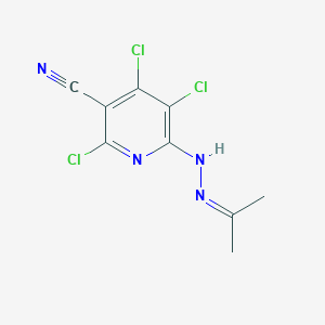 molecular formula C9H7Cl3N4 B5764705 2,4,5-trichloro-6-[2-(1-methylethylidene)hydrazino]nicotinonitrile 
