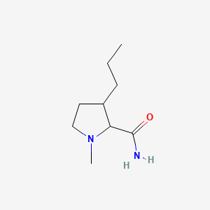 molecular formula C9H18N2O B576472 1-Methyl-3-propylpyrrolidine-2-carboxamide CAS No. 14371-90-5