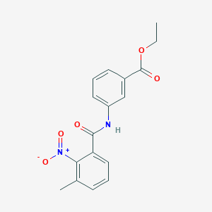 molecular formula C17H16N2O5 B5764721 ethyl 3-[(3-methyl-2-nitrobenzoyl)amino]benzoate 