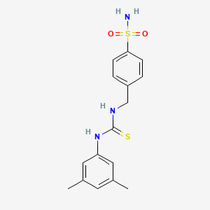 molecular formula C16H19N3O2S2 B5764722 4-[({[(3,5-dimethylphenyl)amino]carbonothioyl}amino)methyl]benzenesulfonamide 