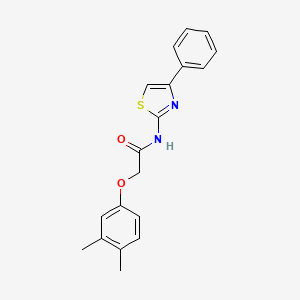 molecular formula C19H18N2O2S B5764727 2-(3,4-dimethylphenoxy)-N-(4-phenyl-1,3-thiazol-2-yl)acetamide 
