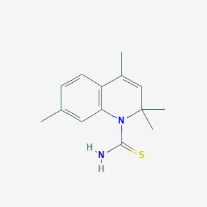 molecular formula C14H18N2S B5764735 2,2,4,7-tetramethyl-1(2H)-quinolinecarbothioamide 