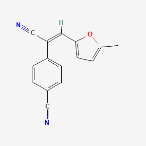 molecular formula C15H10N2O B5764746 4-[1-cyano-2-(5-methyl-2-furyl)vinyl]benzonitrile 