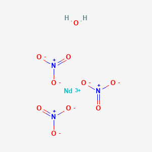 molecular formula H2N3NdO10 B576476 Neodymium(III) nitrate hydrate CAS No. 13746-96-8
