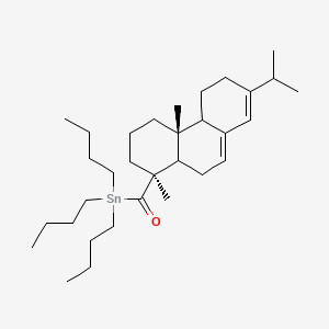 molecular formula C32H56OSn B576477 Tin, tributyl(13-isopropylpodocarpa-7,13-dien-15-oyl)- CAS No. 13387-91-2