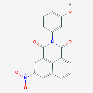 molecular formula C18H10N2O5 B5764783 2-(3-hydroxyphenyl)-5-nitro-1H-benzo[de]isoquinoline-1,3(2H)-dione 