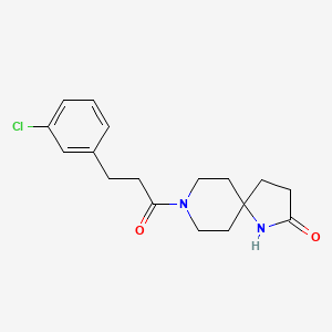 molecular formula C17H21ClN2O2 B5764794 8-[3-(3-chlorophenyl)propanoyl]-1,8-diazaspiro[4.5]decan-2-one 