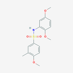 molecular formula C16H19NO5S B5764815 N-(2,5-dimethoxyphenyl)-4-methoxy-3-methylbenzenesulfonamide 