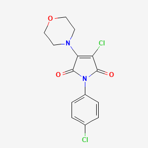 molecular formula C14H12Cl2N2O3 B5764825 3-chloro-1-(4-chlorophenyl)-4-(4-morpholinyl)-1H-pyrrole-2,5-dione 