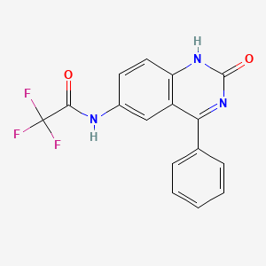 molecular formula C16H10F3N3O2 B5764834 2,2,2-trifluoro-N-(2-oxo-4-phenyl-1,2-dihydro-6-quinazolinyl)acetamide 