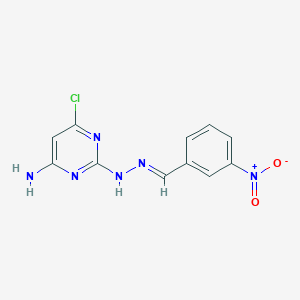 molecular formula C11H9ClN6O2 B5764843 3-nitrobenzaldehyde (4-amino-6-chloro-2-pyrimidinyl)hydrazone 