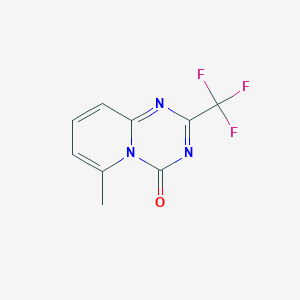molecular formula C9H6F3N3O B5764850 6-methyl-2-(trifluoromethyl)-4H-pyrido[1,2-a][1,3,5]triazin-4-one 