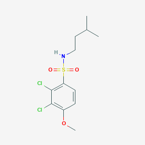 molecular formula C12H17Cl2NO3S B5764857 2,3-dichloro-4-methoxy-N-(3-methylbutyl)benzenesulfonamide 