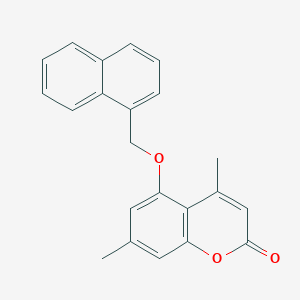 molecular formula C22H18O3 B5764866 4,7-dimethyl-5-(1-naphthylmethoxy)-2H-chromen-2-one 
