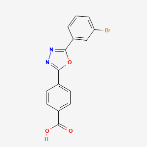 molecular formula C15H9BrN2O3 B5764873 4-[5-(3-bromophenyl)-1,3,4-oxadiazol-2-yl]benzoic acid 