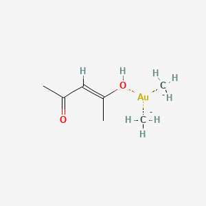 molecular formula C7H14AuO2-2 B576488 Dimethyl(acetylacetonate)gold(III) CAS No. 14951-50-9
