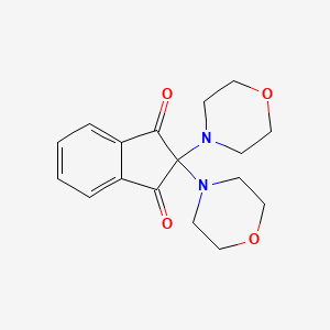 molecular formula C17H20N2O4 B5764881 2,2-di-4-morpholinyl-1H-indene-1,3(2H)-dione 