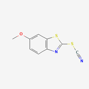 molecular formula C9H6N2OS2 B576492 6-Methoxy-1,3-benzothiazol-2-yl thiocyanate CAS No. 14372-79-3