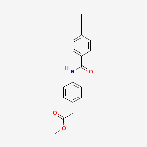 molecular formula C20H23NO3 B5764935 methyl {4-[(4-tert-butylbenzoyl)amino]phenyl}acetate 