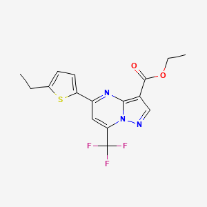 molecular formula C16H14F3N3O2S B5764937 ethyl 5-(5-ethyl-2-thienyl)-7-(trifluoromethyl)pyrazolo[1,5-a]pyrimidine-3-carboxylate 
