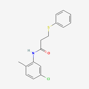 molecular formula C16H16ClNOS B5764943 N-(5-chloro-2-methylphenyl)-3-(phenylthio)propanamide 