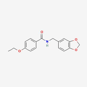 molecular formula C17H17NO4 B5764947 N-(1,3-benzodioxol-5-ylmethyl)-4-ethoxybenzamide 