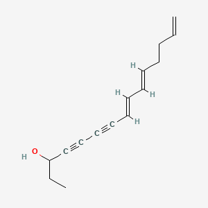 molecular formula C15H18O B576495 (8E,10E)-pentadeca-8,10,14-trien-4,6-diyn-3-ol CAS No. 13028-53-0