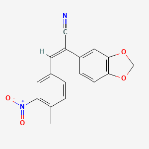molecular formula C17H12N2O4 B5764980 2-(1,3-benzodioxol-5-yl)-3-(4-methyl-3-nitrophenyl)acrylonitrile 