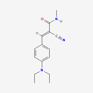 molecular formula C15H19N3O B5764981 2-cyano-3-[4-(diethylamino)phenyl]-N-methylacrylamide 