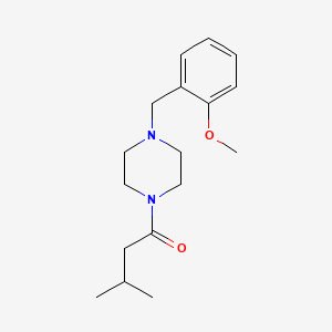 molecular formula C17H26N2O2 B5764988 1-(2-methoxybenzyl)-4-(3-methylbutanoyl)piperazine CAS No. 5934-80-5