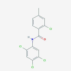 molecular formula C14H9Cl4NO B5764989 2-chloro-4-methyl-N-(2,4,5-trichlorophenyl)benzamide 