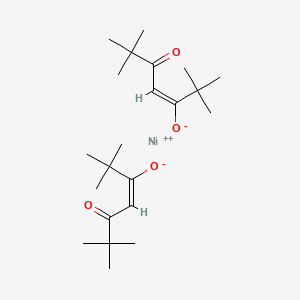 molecular formula C22H40NiO4 B576499 BIS(2,2,6,6-TETRAMETHYL-3,5-HEPTANEDIONATO)NICKEL(II) CAS No. 14481-08-4