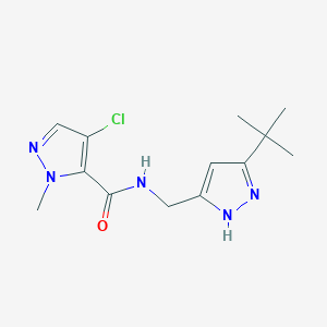 molecular formula C13H18ClN5O B5765001 N-[(5-tert-butyl-1H-pyrazol-3-yl)methyl]-4-chloro-1-methyl-1H-pyrazole-5-carboxamide 