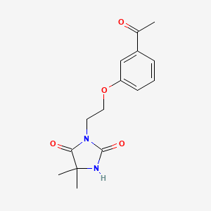 3-[2-(3-acetylphenoxy)ethyl]-5,5-dimethyl-2,4-imidazolidinedione