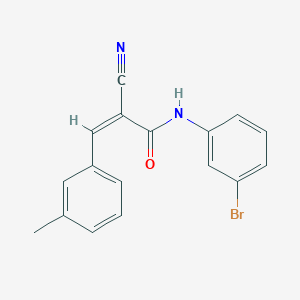 molecular formula C17H13BrN2O B5765016 N-(3-bromophenyl)-2-cyano-3-(3-methylphenyl)acrylamide 