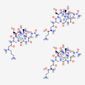molecular formula C75H129N39O31 B576502 Tuberactinomycin CAS No. 11075-36-8