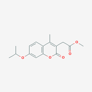 molecular formula C16H18O5 B5765020 methyl (7-isopropoxy-4-methyl-2-oxo-2H-chromen-3-yl)acetate 