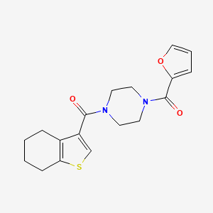 molecular formula C18H20N2O3S B5765073 1-(2-furoyl)-4-(4,5,6,7-tetrahydro-1-benzothien-3-ylcarbonyl)piperazine 