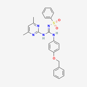 N-{{[4-(benzyloxy)phenyl]amino}[(4,6-dimethyl-2-pyrimidinyl)amino]methylene}benzenesulfonamide