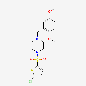molecular formula C17H21ClN2O4S2 B5765107 1-[(5-chloro-2-thienyl)sulfonyl]-4-(2,5-dimethoxybenzyl)piperazine 