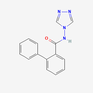 molecular formula C15H12N4O B5765109 N-4H-1,2,4-triazol-4-yl-2-biphenylcarboxamide 