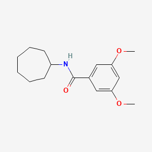 molecular formula C16H23NO3 B5765111 N-cycloheptyl-3,5-dimethoxybenzamide 