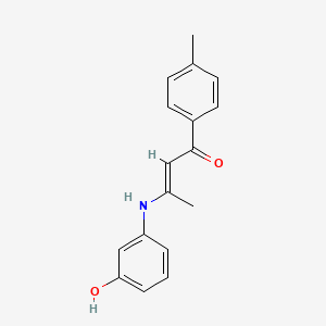 molecular formula C17H17NO2 B5765118 3-[(3-hydroxyphenyl)amino]-1-(4-methylphenyl)-2-buten-1-one 