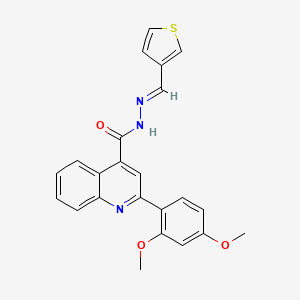 molecular formula C23H19N3O3S B5765119 2-(2,4-dimethoxyphenyl)-N'-(3-thienylmethylene)-4-quinolinecarbohydrazide 