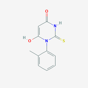 molecular formula C11H10N2O2S B5765125 6-hydroxy-2-mercapto-3-(2-methylphenyl)-4(3H)-pyrimidinone 