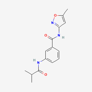 molecular formula C15H17N3O3 B5765138 3-(isobutyrylamino)-N-(5-methyl-3-isoxazolyl)benzamide 