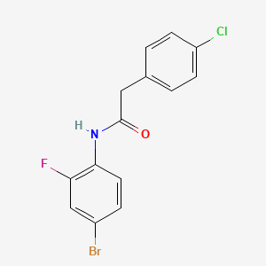 molecular formula C14H10BrClFNO B5765178 N-(4-bromo-2-fluorophenyl)-2-(4-chlorophenyl)acetamide 