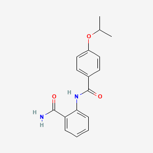 molecular formula C17H18N2O3 B5765193 2-[(4-isopropoxybenzoyl)amino]benzamide 